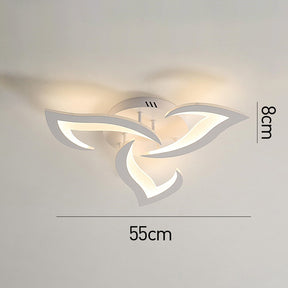 Contemporary Flower Shape Iron LED Ceiling Light For Living Room