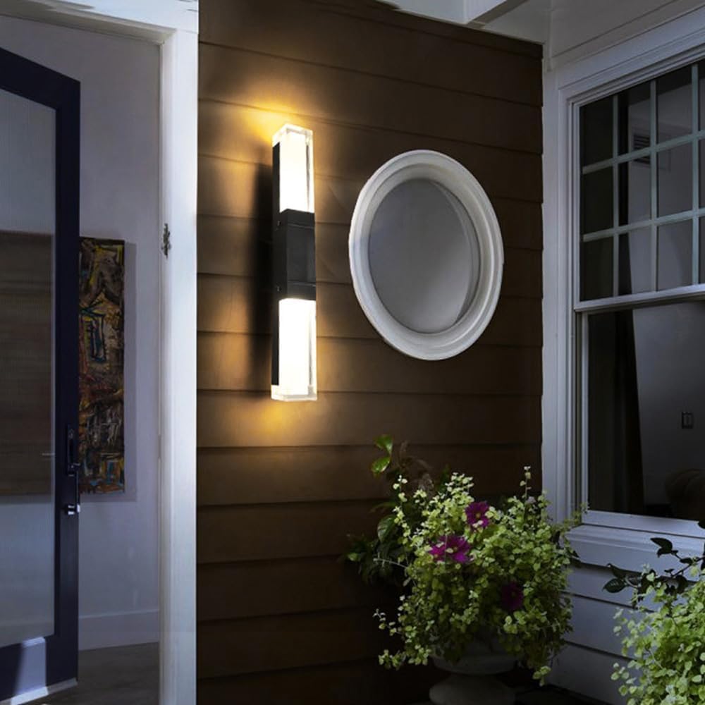 IP65 Contemporary Aluminum Black LED Outdoor Wall Lights