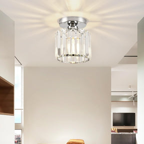 Hallway Crystal Circle Flush Mount Ceiling Light