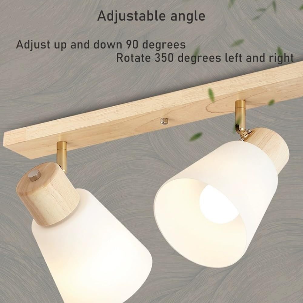 Modern Rotatable Wood Minimal Decor Track Lighting For Hallway