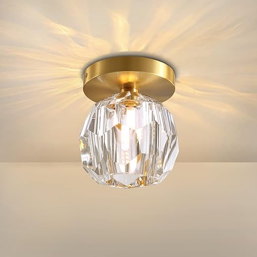 Nordic Luxury Minimalist Metal Crystal Ceiling Light