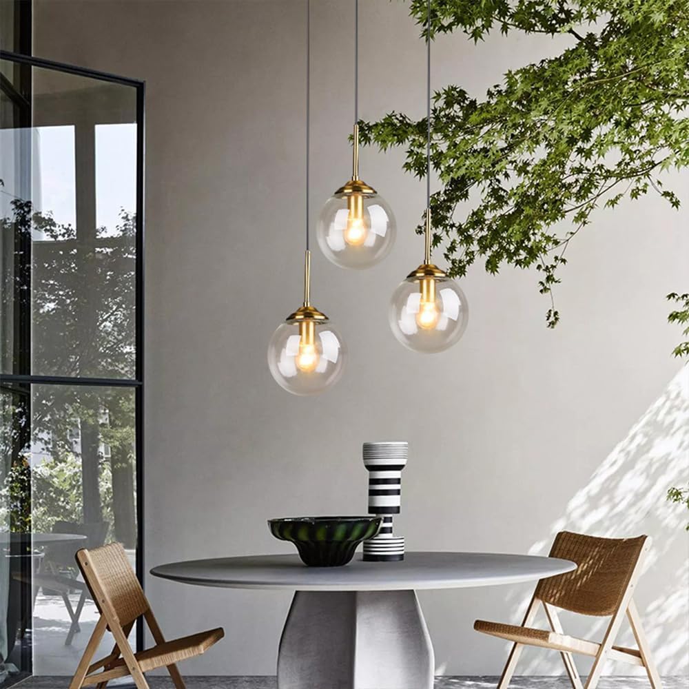 Industrial Glass Ball Pendant Light