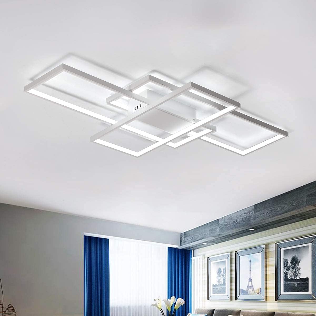 Modern Geometric Aluminum LED Ceiling Lights For Living Room