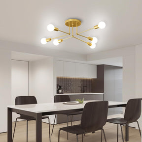 Modern Muti-Lights Stylish Gold Iron Living Room Ceiling Lights