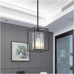 Contemporary Industrial Glass Pendant Light For Dining Room