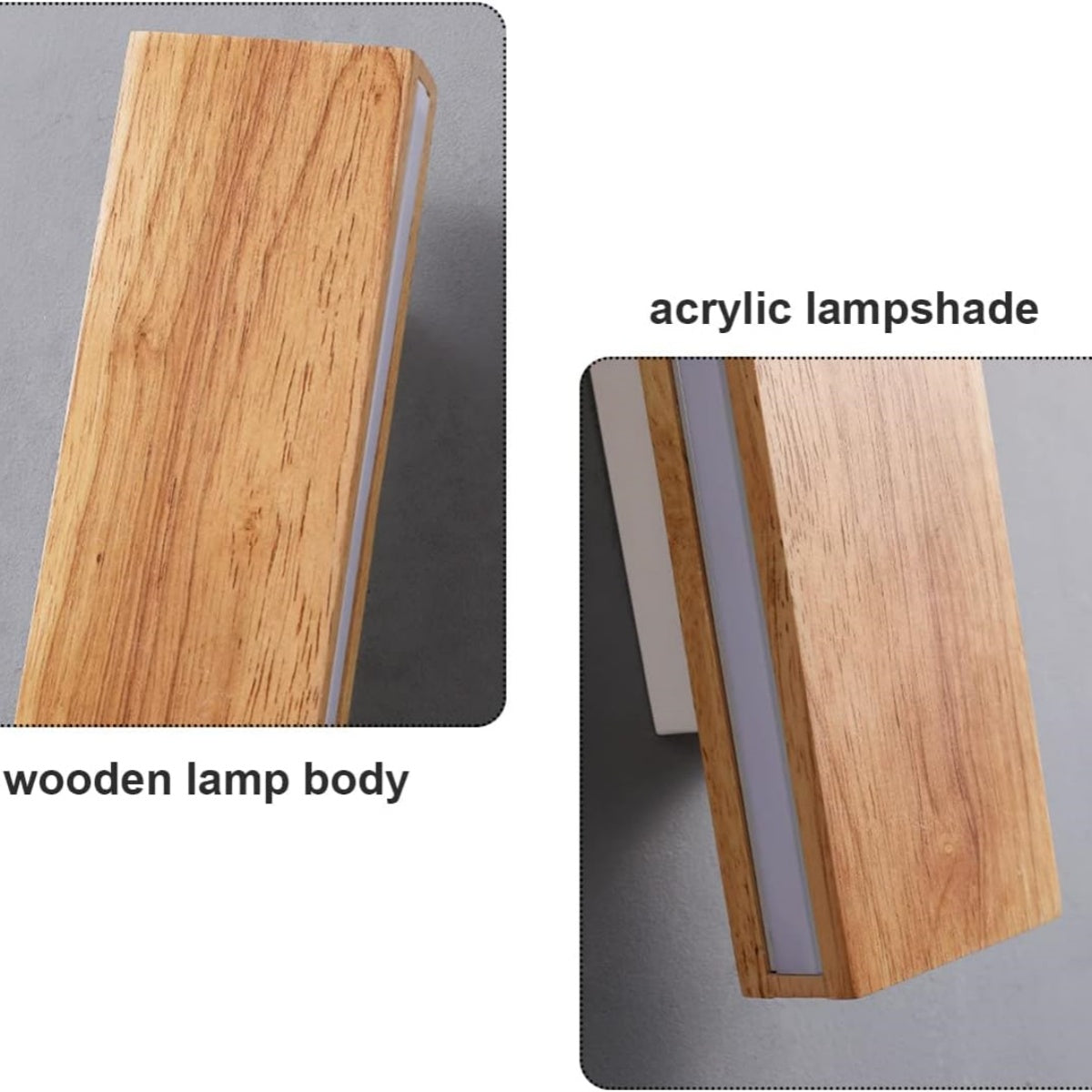 Modern Rotatable Wood Hallway LED Wall Lights