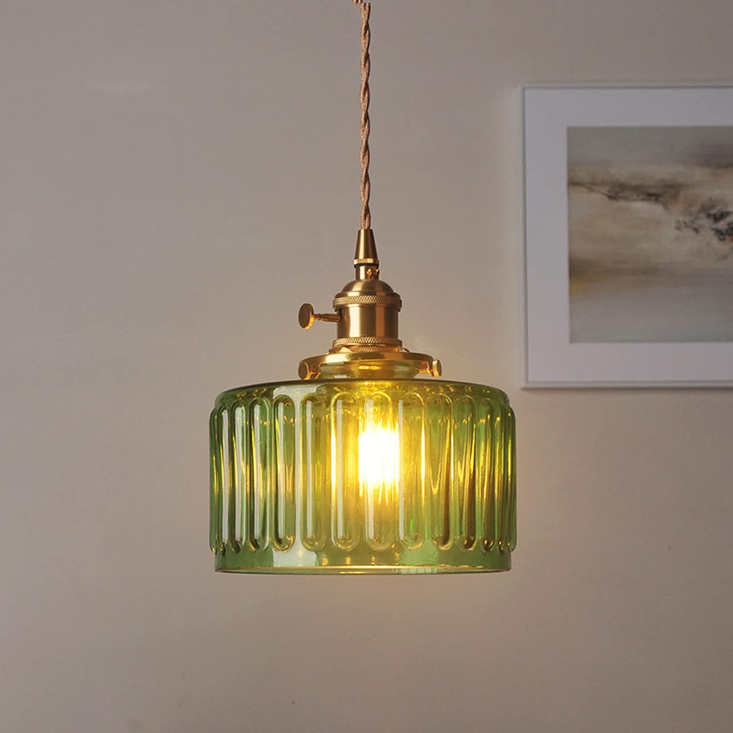 Vintage Glass Pendant Light