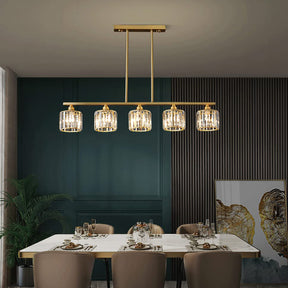 Exquisite Glass Gold Ceiling Light For Dining Room