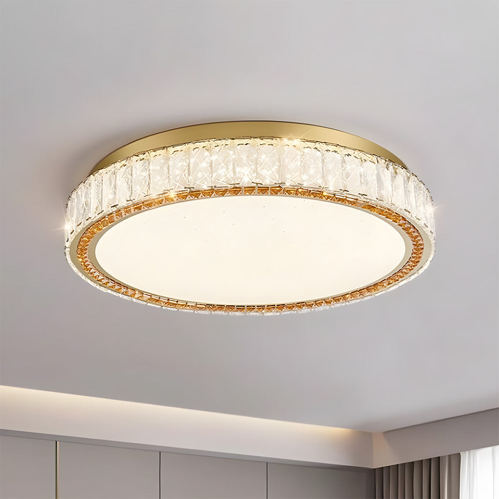 Minimalist Crystal Chandelier LED Flush Mount Ceiling Lights