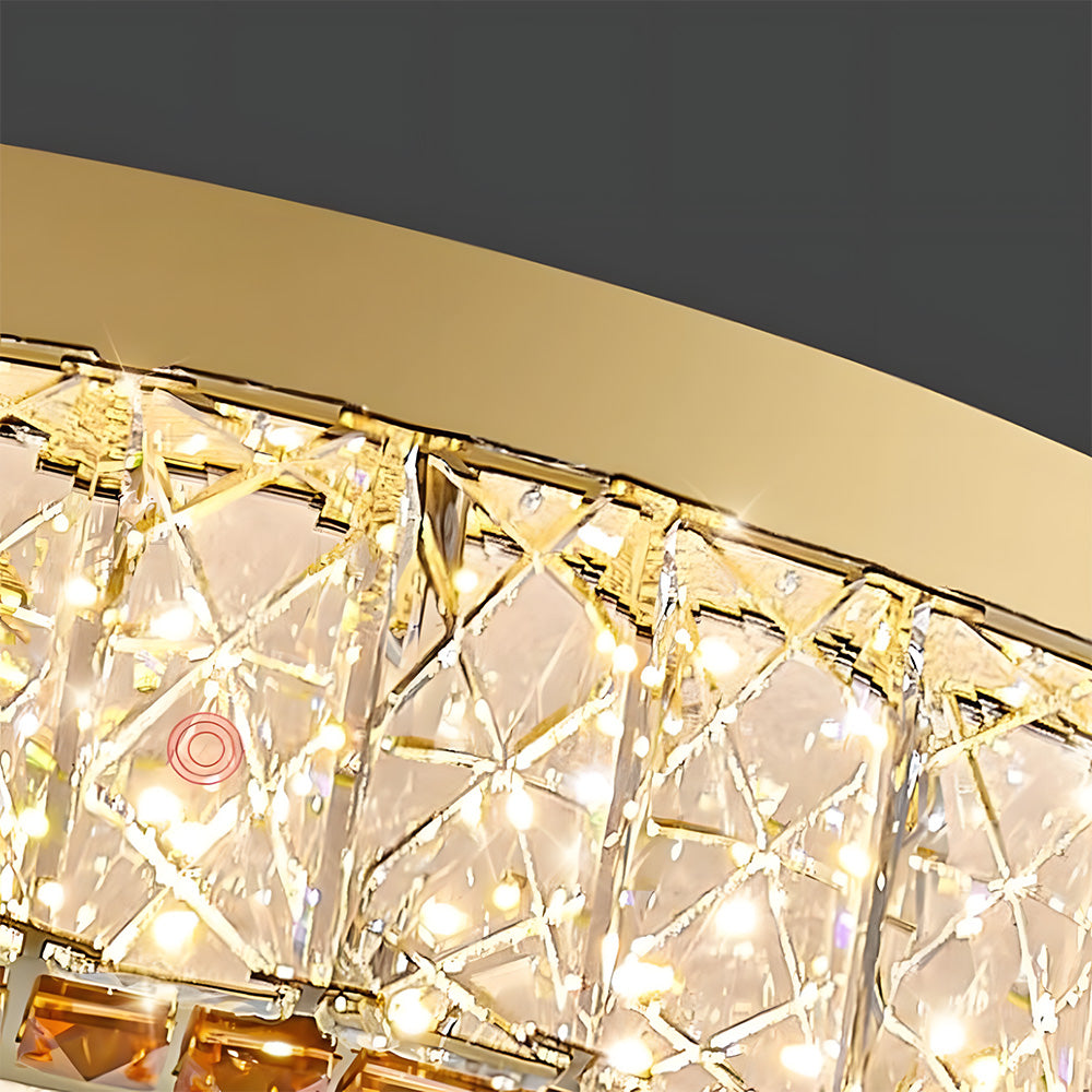 Minimalist Crystal Chandelier LED Flush Mount Ceiling Lights