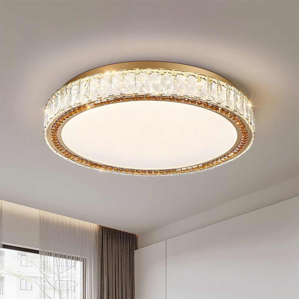 Minimalist Crystal Chandelier LED Flush Mount Ceiling Lights