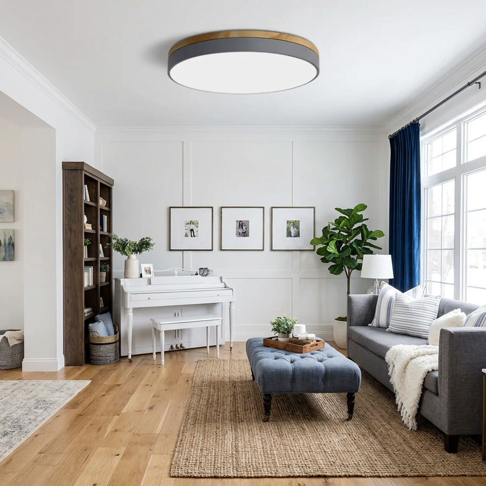 Aria Wood Flush Mount Ceiling Lamp