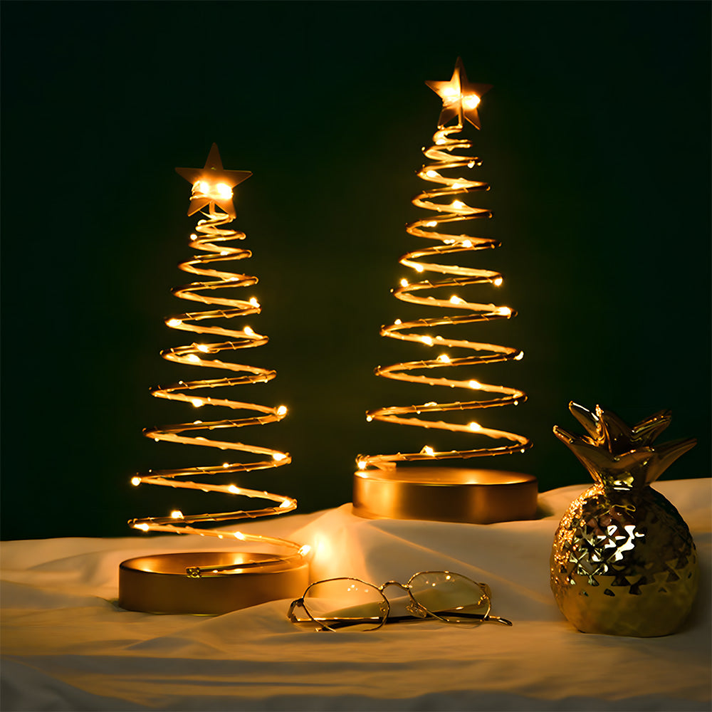 Modern Gold Tree Lights LED Christmas Lightings for Bedside