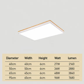 Modern Wooden Dimmable Flush Mount LED Ceiling Lights for Living Room Hallway