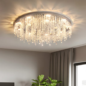 Modern Glam Crystal LED Ceiling Lights for Dining Room Lounge