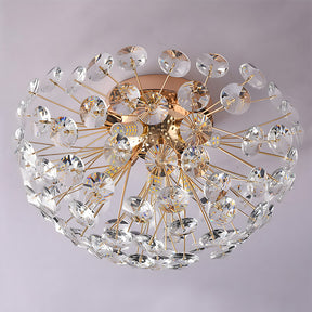 Elegant Gold Flush Mount Crystal Ceiling Lights for Living Room
