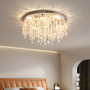Modern Glam Crystal LED Ceiling Lights for Dining Room Lounge