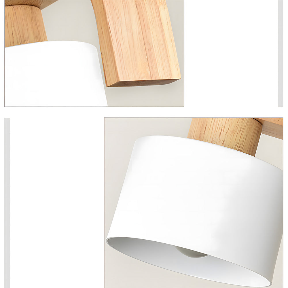 Modern Iron Wooden Pendant Lights for Kitchen Island Dining Room