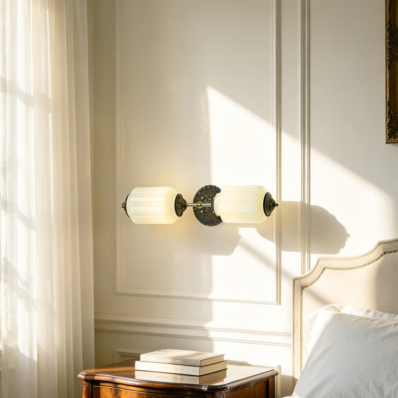 Modern Glass Light With Colored Glass Shade for Living Room