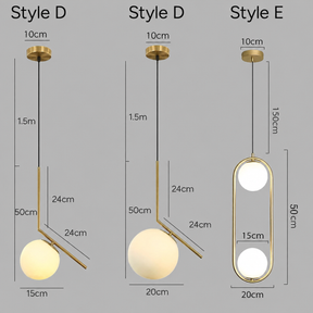 Nordic Luxury Glass Pendant Lights for Kitchen Island Dining Room
