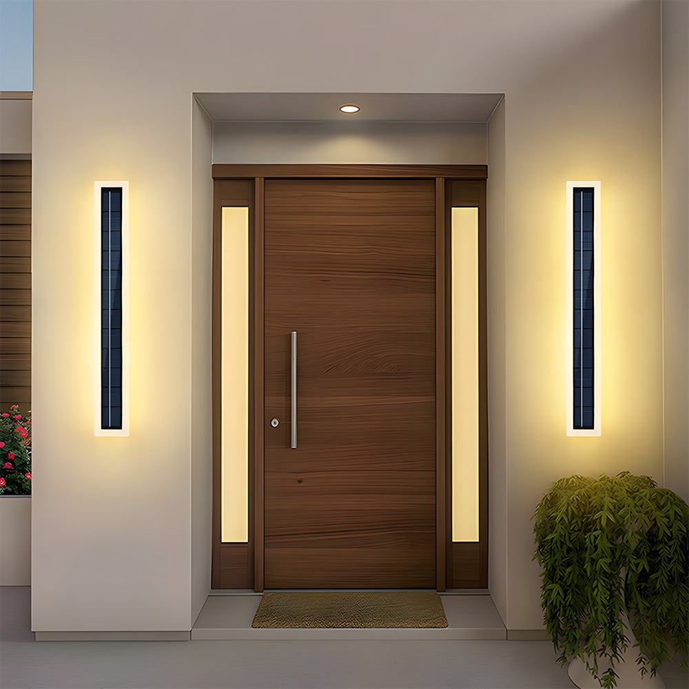 IP65 Solar Outdoor Wall Lights Exterior Garden Courtyard Villa Front Door Lighting, Dusk-to-Dawn