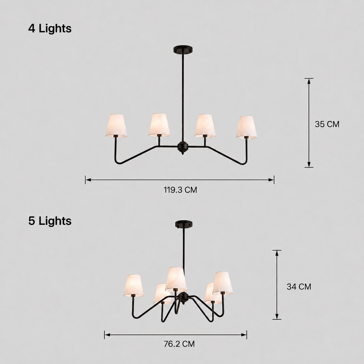 Starsky Iron Fabric Pendant Lights for Living Room
