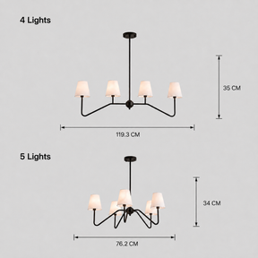 Starsky Iron Fabric Pendant Lights for Living Room
