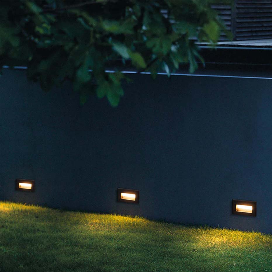 Outdoor Sensor Black Step Lights