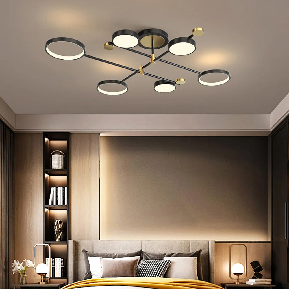 Minimalist Modern Creative Ring Ceiling Lights for Bedroom