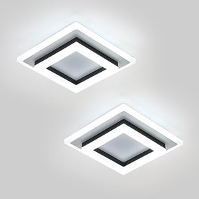 Set of 2 contemporary modern led ceiling lights for hallway