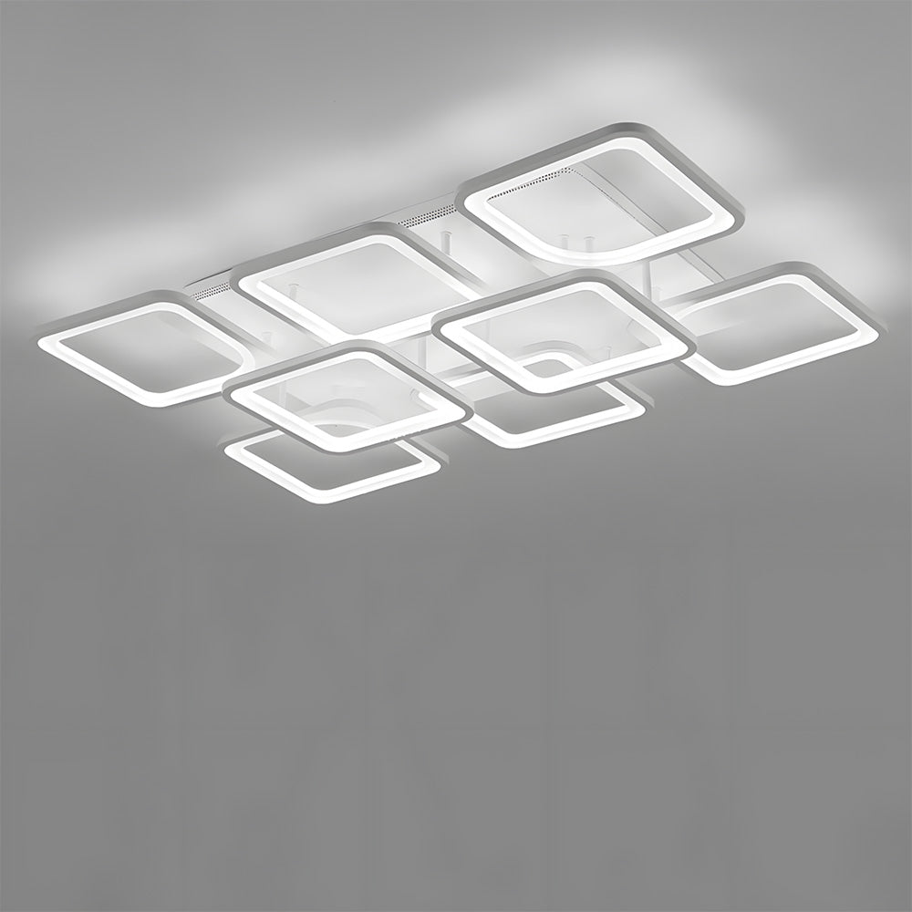 Modern Geometric Square LED Ceiling Lights for Office Bedroom