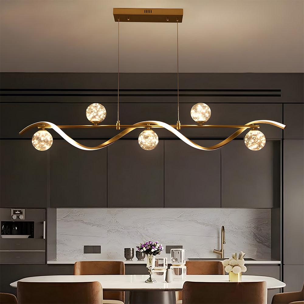 Modern Pendant Lights LED Linear Kitchen Island Lighting