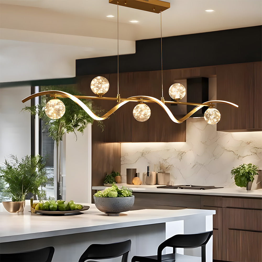 Modern Pendant Lights LED Linear Kitchen Island Lighting