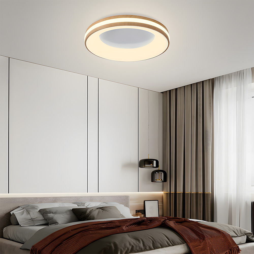 Modern Simplistic Iron Circle Ceiling Light Fixture For Bedroom