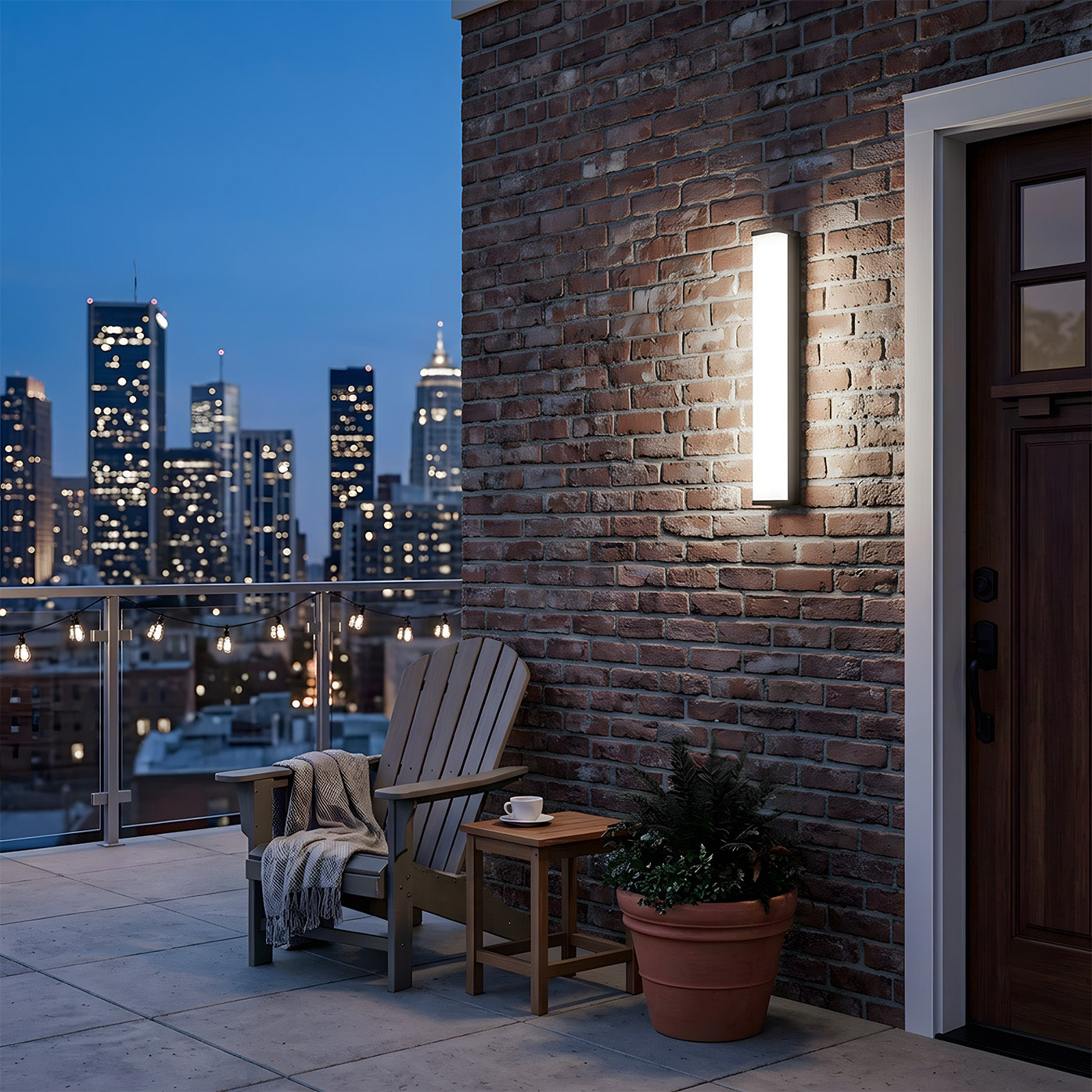 Linear Aluminium IP55 Waterproof LED Outdoor Wall Lights for Garden Patio