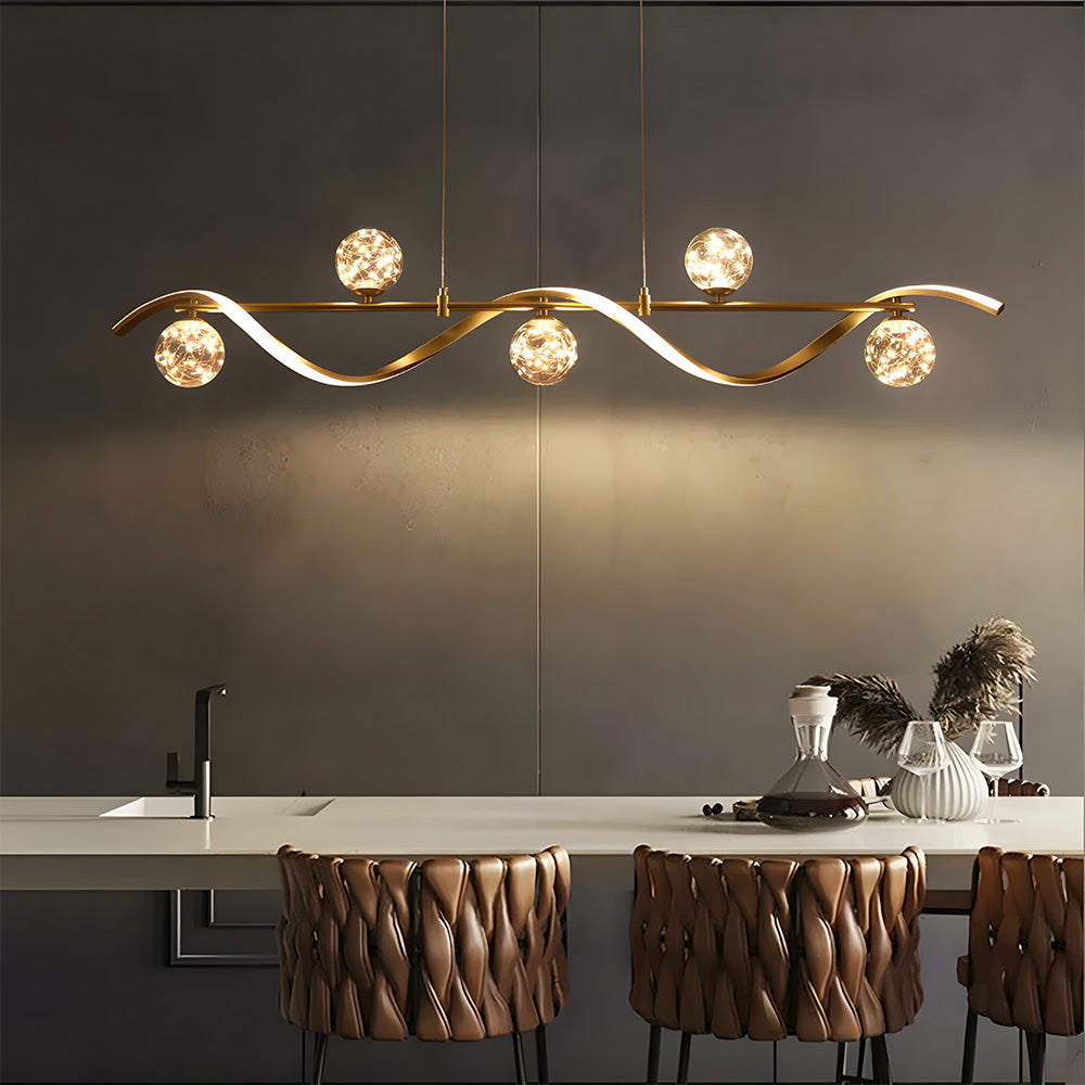 Modern Pendant Lights LED Linear Kitchen Island Lighting