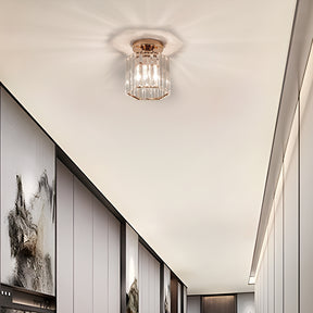 Modern Crystal Semi Flush Ceiling Light For Hallway