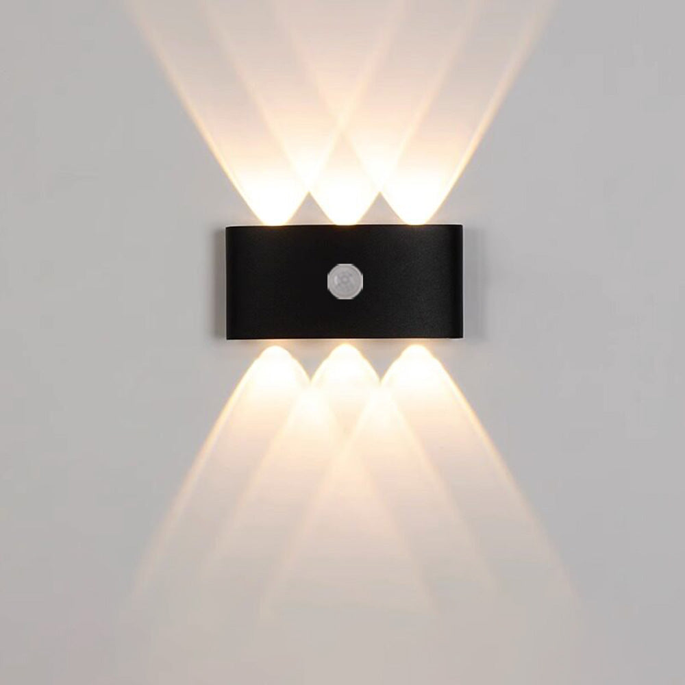 IP65 Modern Up and Down LED PIR Outdoor Wall Light
