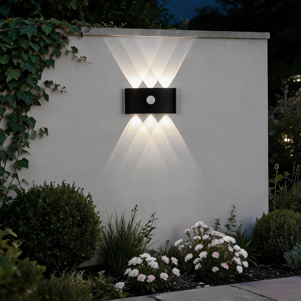 IP65 Modern Up and Down LED PIR Outdoor Wall Light