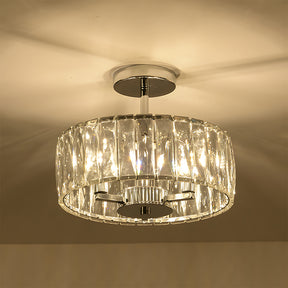 Crystal Semi Flush Mount Ceiling Light Fixture
