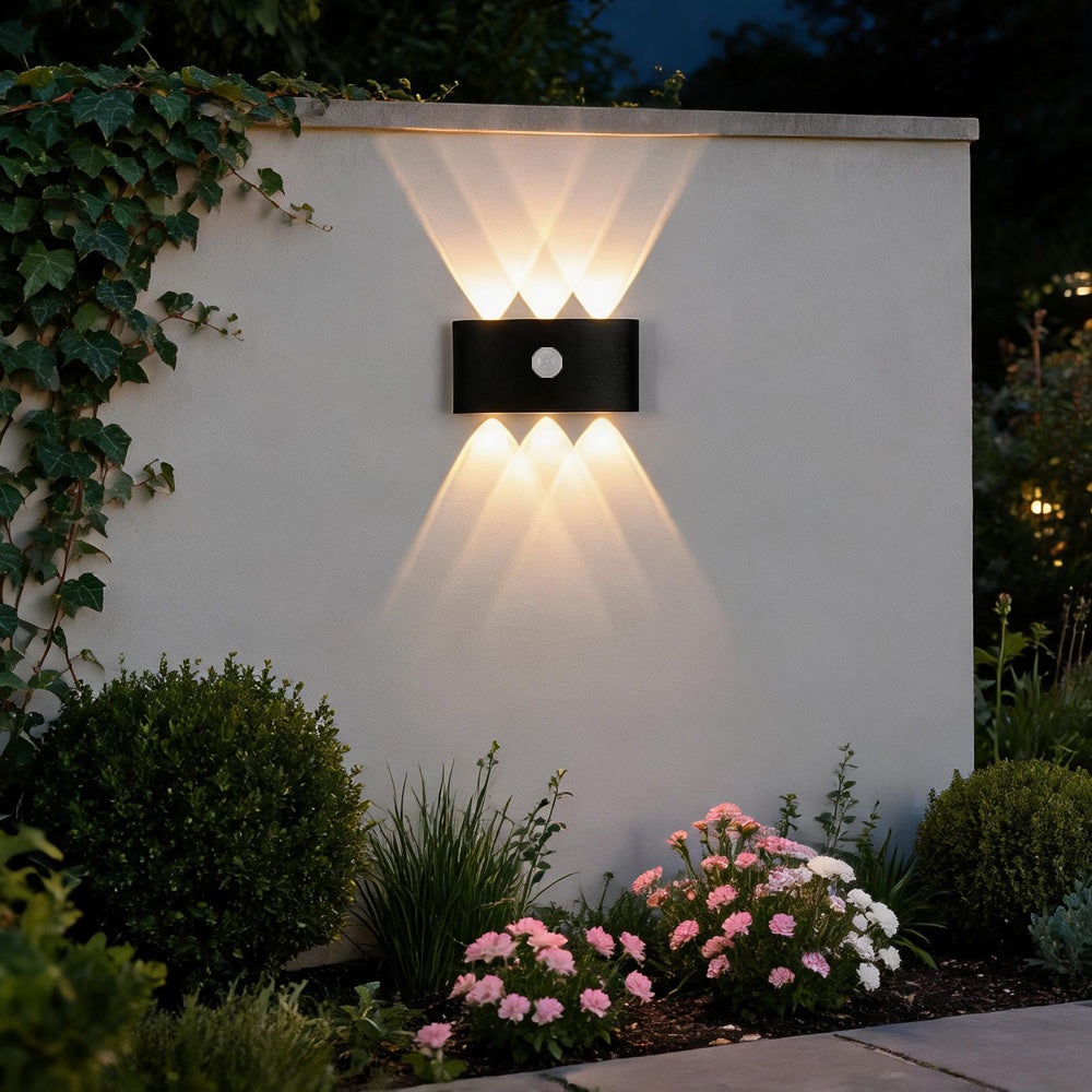 IP65 Modern Up and Down LED PIR Outdoor Wall Light