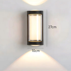 LED Waterproof Up and Down Black Outdoor Wall Lighting