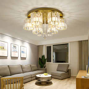 Contemporary Crystal Flush Mount Ceiling Lights