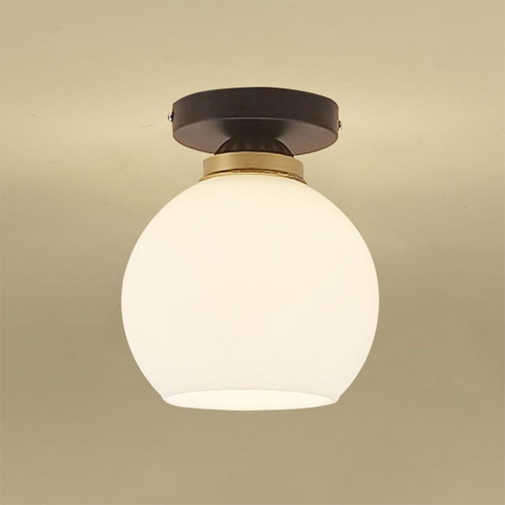 Modern Black Flush Globe Ceiling Light