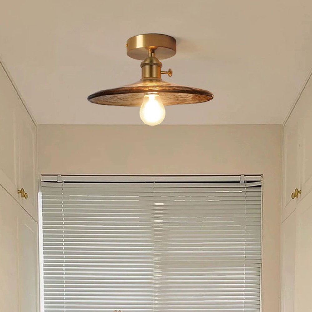 Brown Glass Ceiling Lighting For Living Room