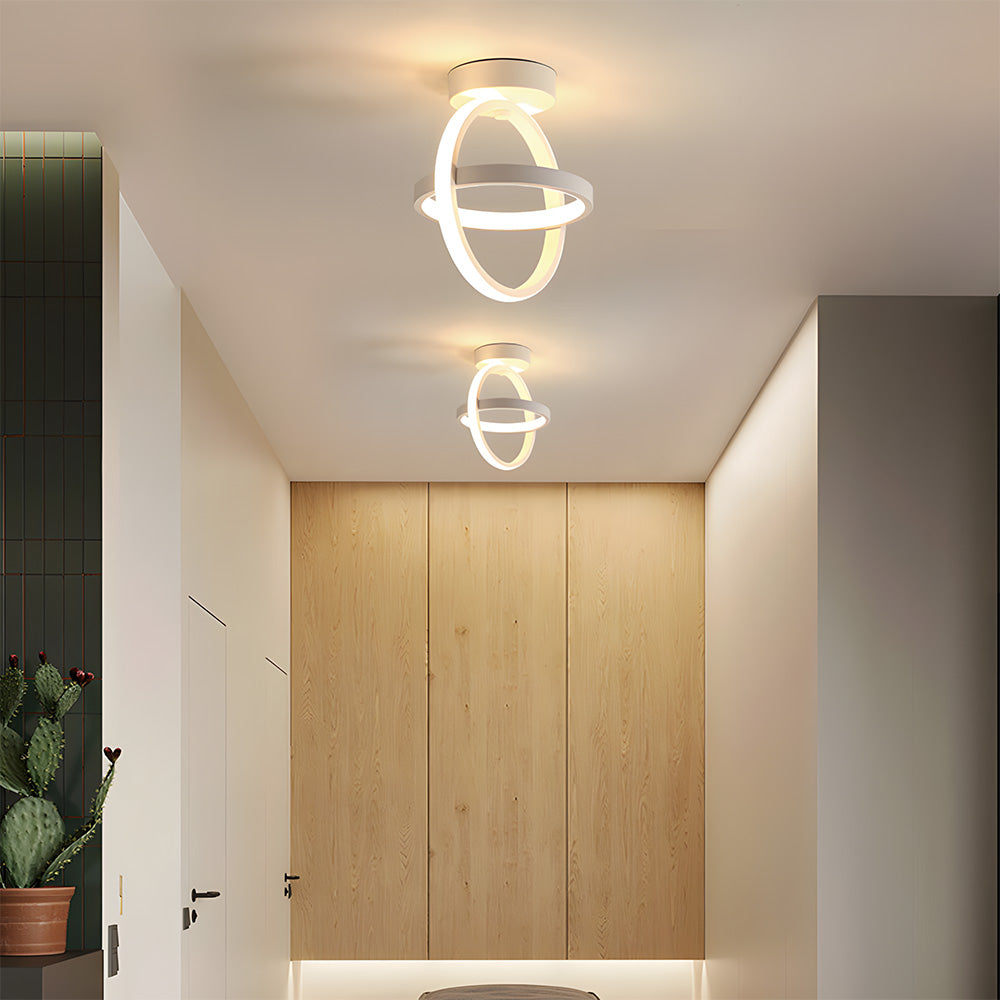 Nova Art Deco White LED Ceiling Lights