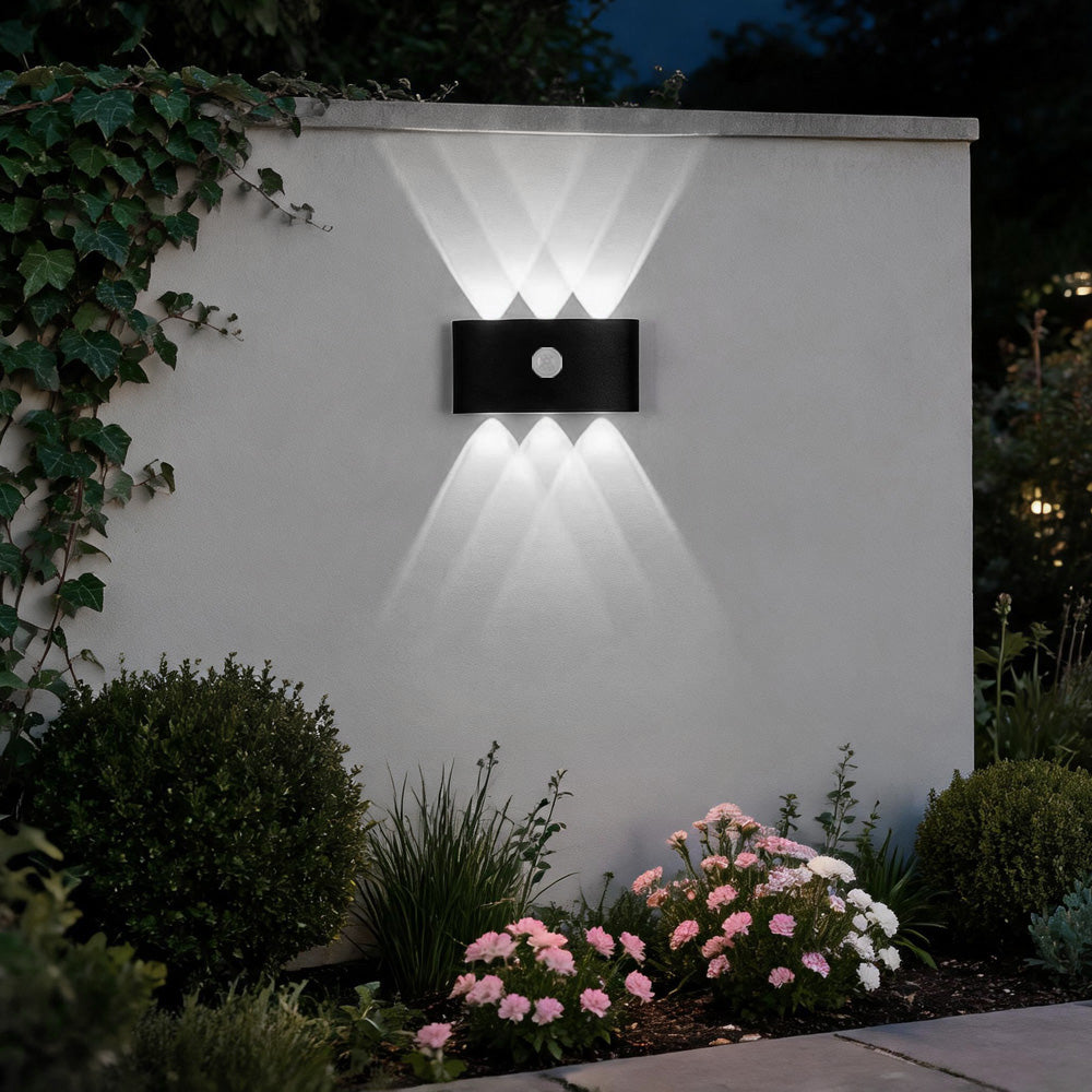 IP65 Modern Up and Down LED PIR Outdoor Wall Light