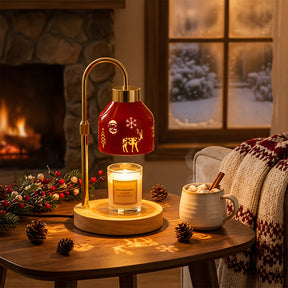 Creative Dimmable Wooden Iron Christmas Candle Lamp for Bedroom