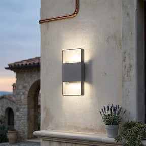IP65 Aluminium Glass LED Outdoor Garden Wall Lights