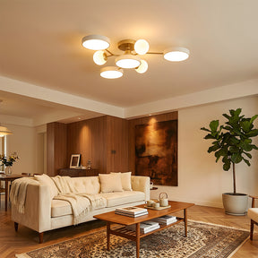 Modern Multi Arm Glass LED Flush Mount Ceiling Lights for Living Room